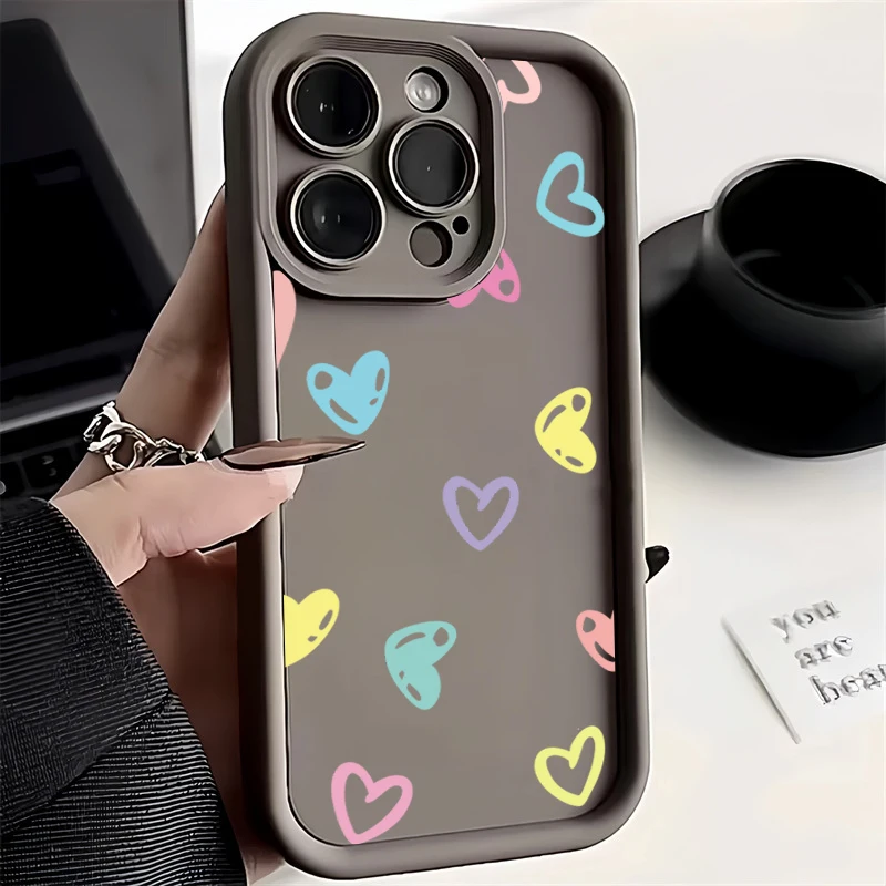 Love Flower Bear Rainbow Silicone Case For Samsung Galaxy S24 S23 Ultra S22 Plus S21 FE A15 A35 A55 A34 A54 A33 A53 A52 5G Cover