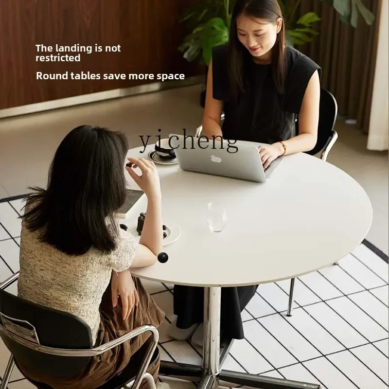 u10 rock slab round table medieval household white small apartment exquisite round dining table