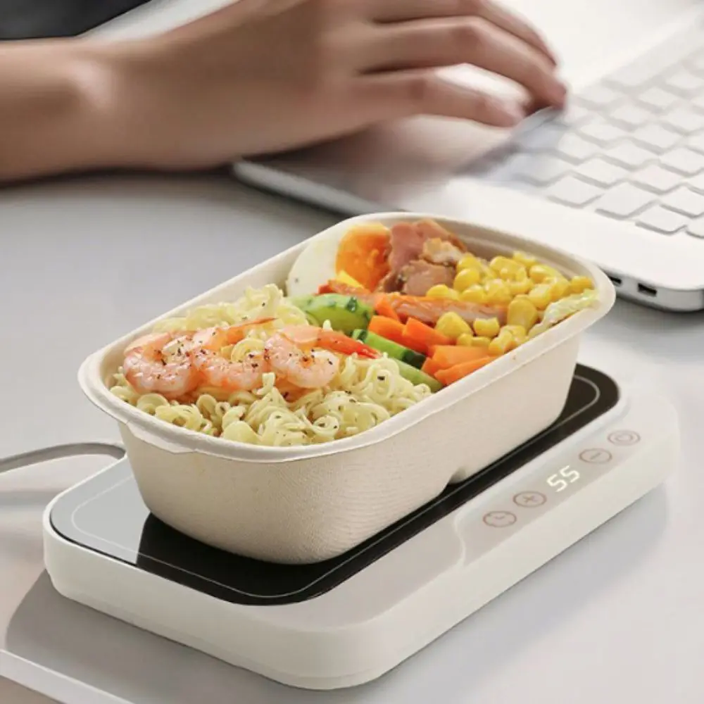 Touch Panel Electric Cup Heating Coaster Adjustable 8 Gear Temperature Scratch Resistant Panel Cup Heater with Silicone Pad