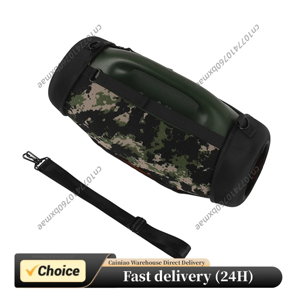 Sling Speaker Case Cover Shoulder Strap with Two Side Covers Travel Carrying Pouch for JBL Boombox 4 Portable BT Speaker