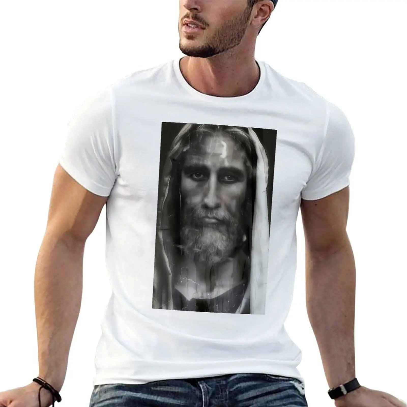 

The Sacred Shroud: An Artistic Tribute to the Shroud of Turin T-Shirt funny t shirts man man t shirt cotton high quality T-Shirt