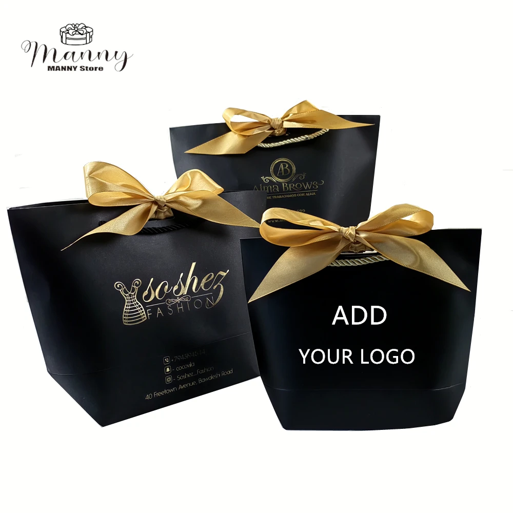 Custom Logo Gift Paper Package Bag, Suitable for Small Business, Wedding Favors, Valentines Day Gifts, Personization Package Bag