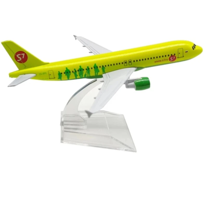 16cm Airplanes Airbus A320 Russian S7 Siberia Airlines Plane Model Alloy Metal Diecast Aircraft Display Gift