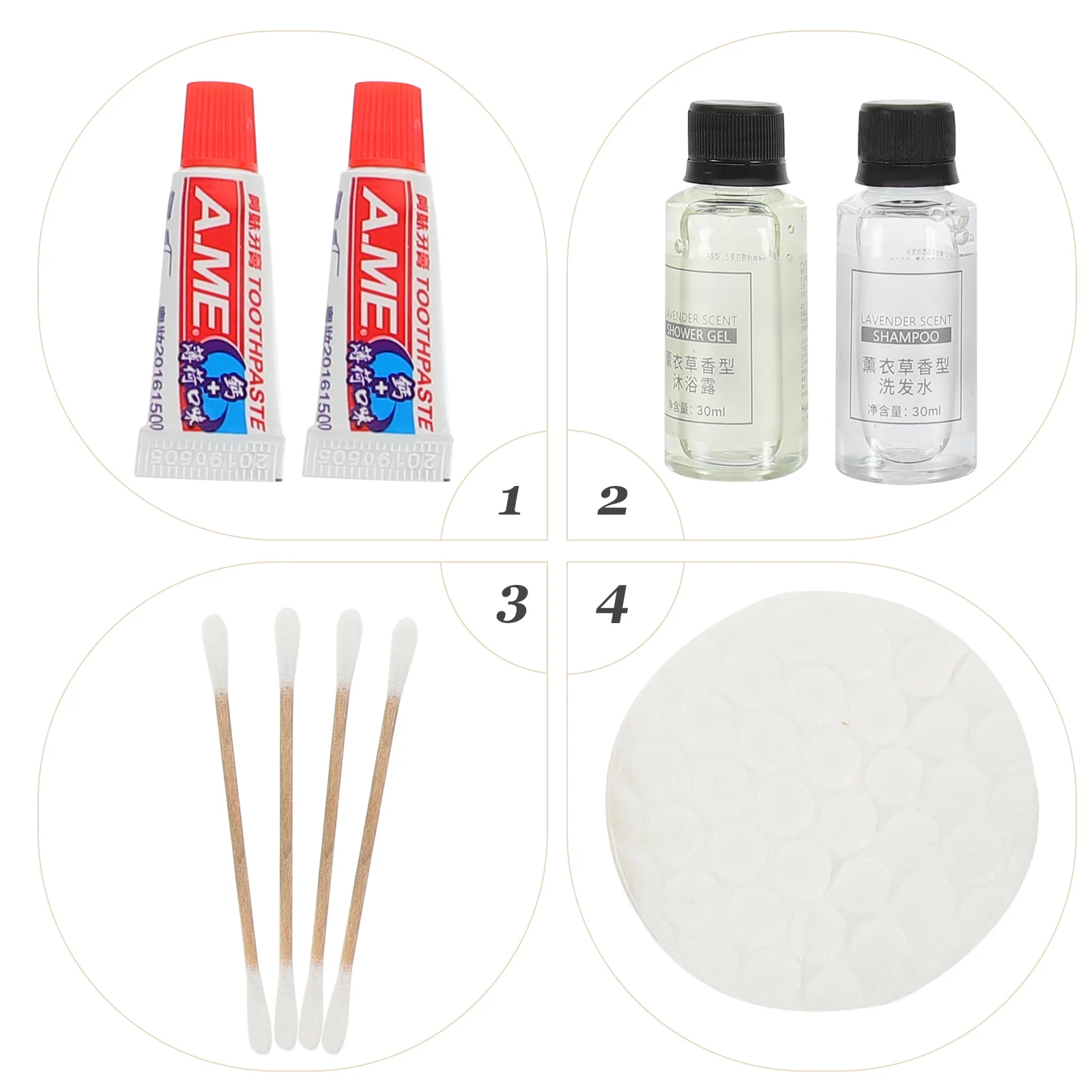 1 set Travel Toiletries Kit Personal Care Supplies Disposable Toothbrush Set For Business Trips Outdoor Portable Lightweight
