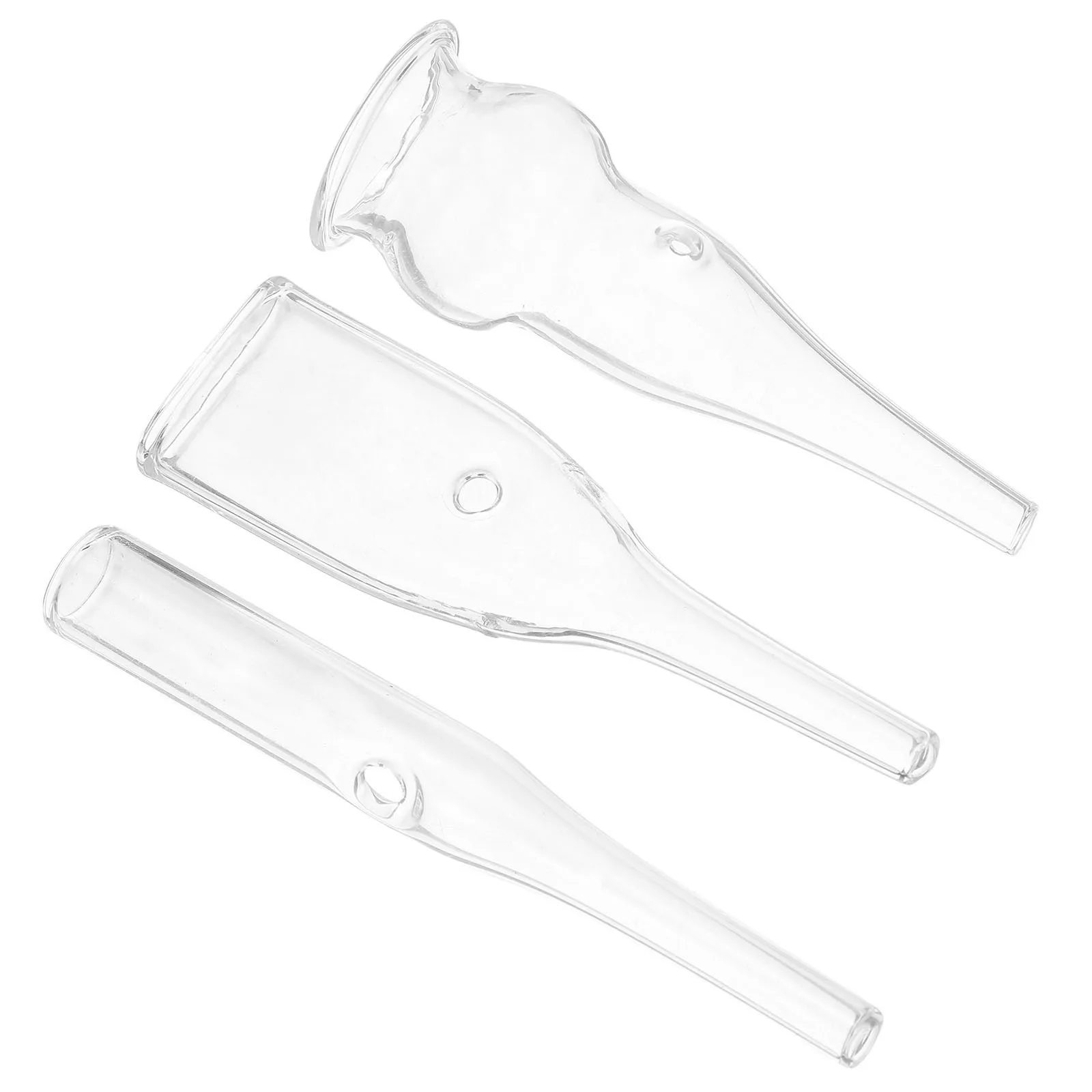 3Pcs Blackhead Removal Glass Tube Accessories Replacement Heads for Facial Pore Vacuum Nose Chin Face Cleaning Reusable Beauty