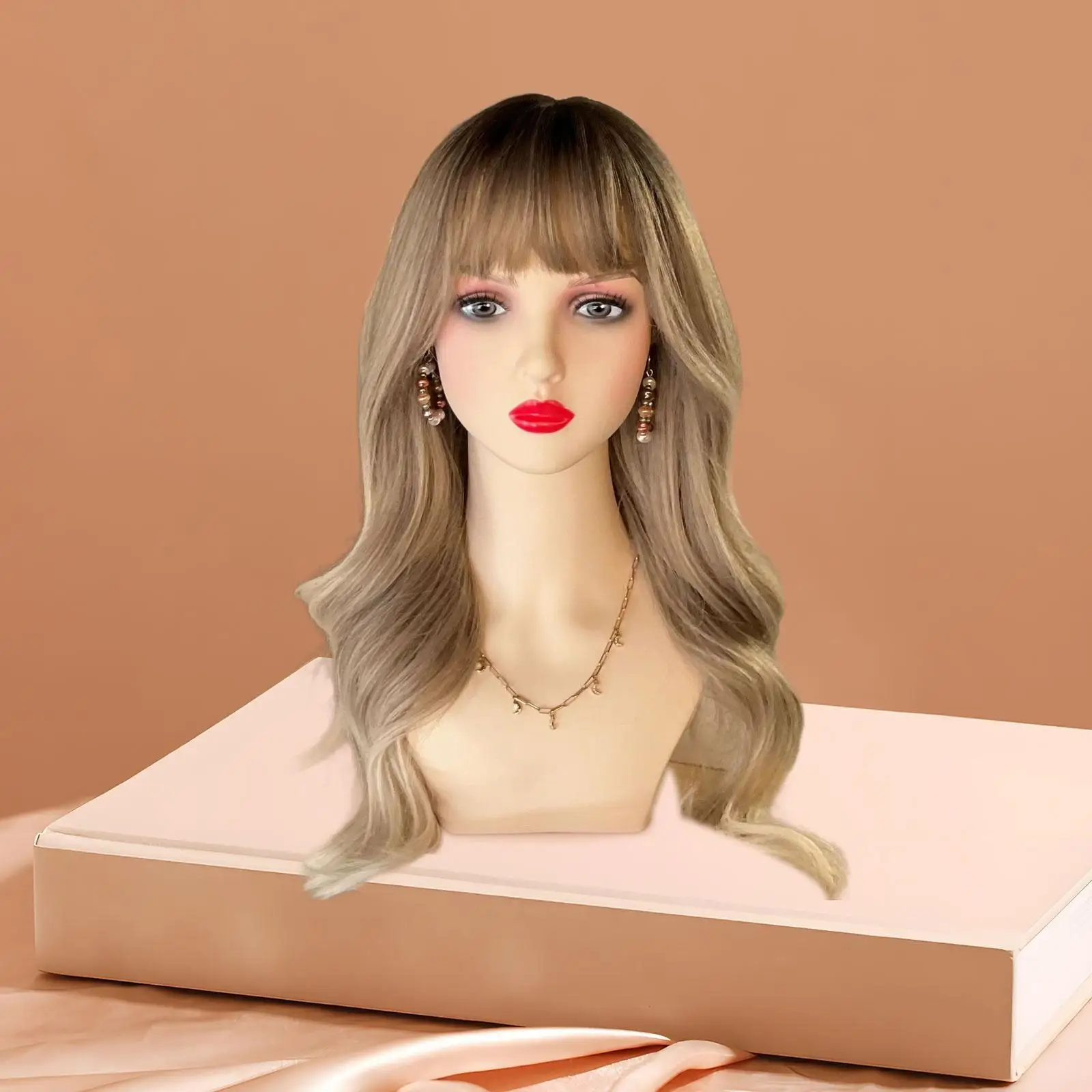 

Female Mannequin Head with Makeup Display Stand for Headset Hat Styling