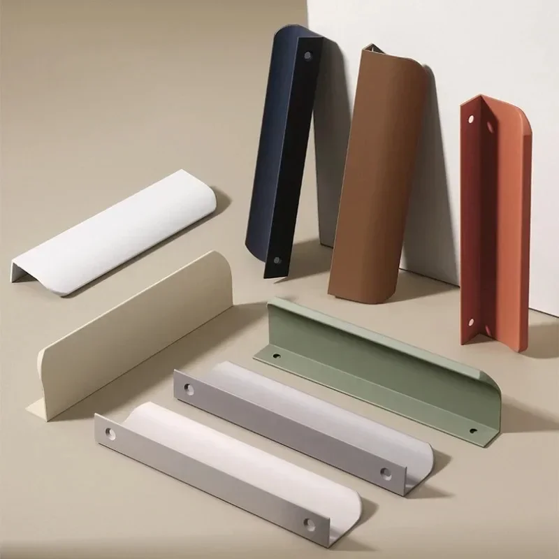 80-500mm Color Hidden Handles for Cabinets and Drawers Dresser Kitchen Cupboard Wardrobe Closet Handle Simplicity Closet Handles