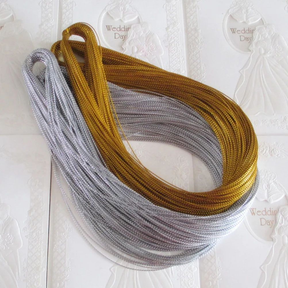 100m 1mm Silver Metallic Cord Jewelry String Durable Shiny for Necklace Bracelet Making Craft Supplies Metallic Jewelry String