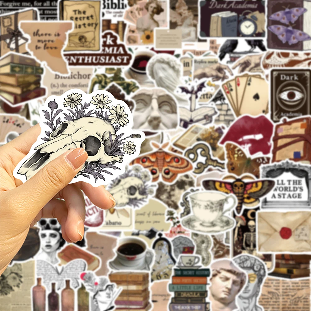 10/30/50/100 Stück Vintage Dark Gothic Cartoon Graffiti Aufkleber Retro Ästhetische Abziehbilder DIY Notizbuch Handy Dekoration Sticker Spielzeug