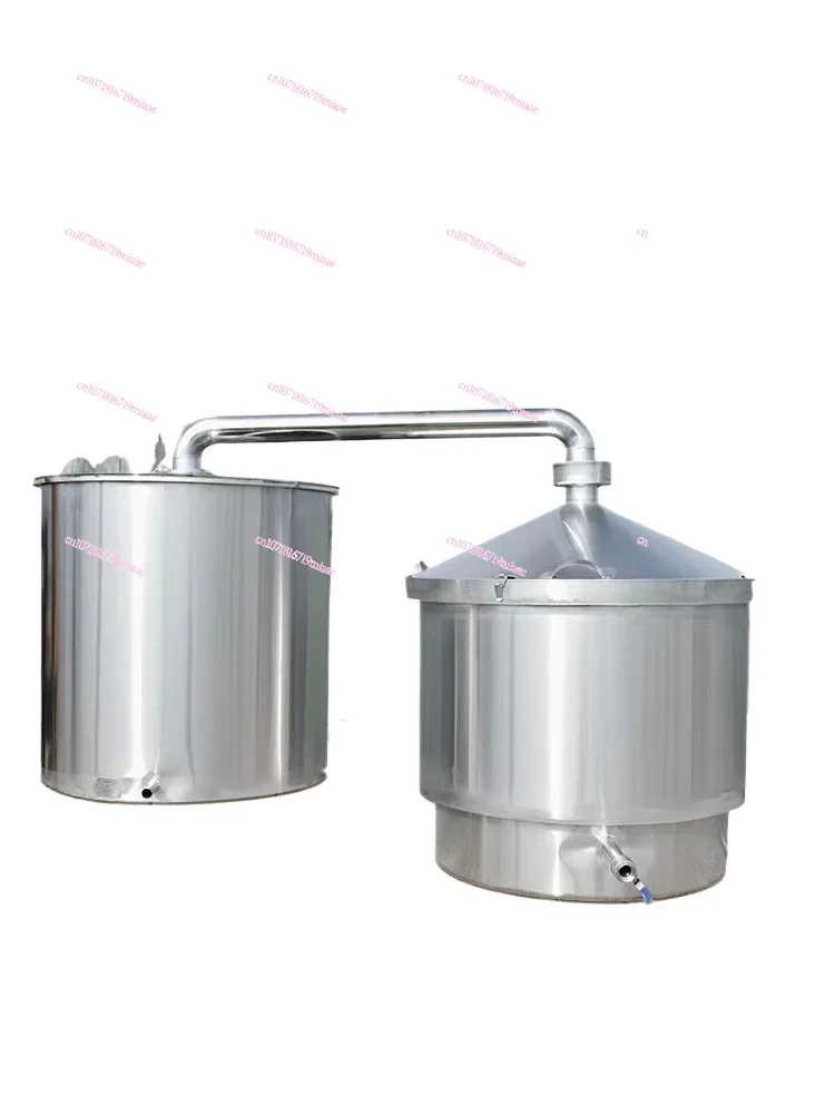 Stainless steel brewing equipment, wine steamer, large firewood fire, traditional roast wine, old-fashioned Baijiu equipment