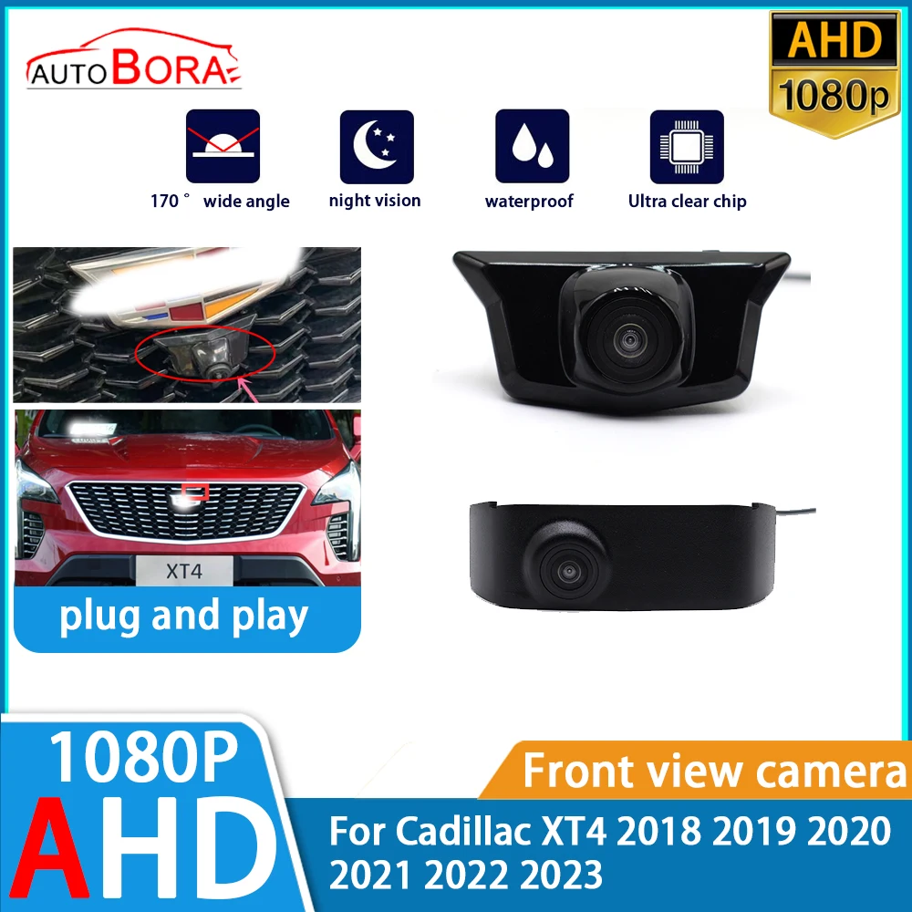 

AutoBora AHD 1080P Ultra Clear Night Vision LOGO Parking Front View Camera For Cadillac XT4 2018 2019 2020 2021 2022 2023