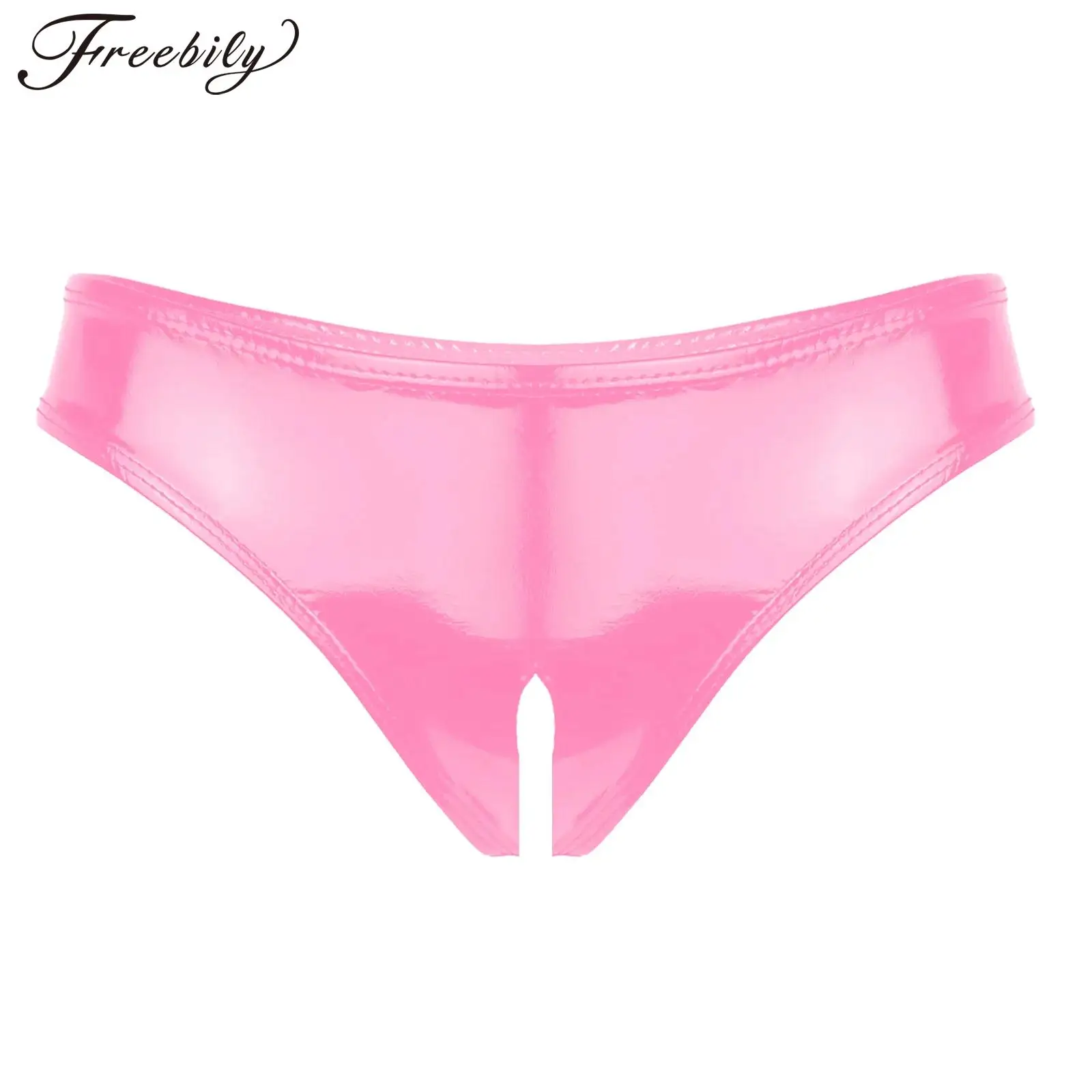 

Женские трусики с открытой промежностью, сексуальное женское белье, женские мокрые лакированные кожаные женские мини-трусы с высоким вырезом, нижнее белье, трусы