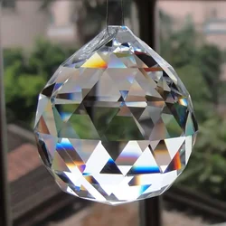 1 pc clear crystal pendant, Sun Catcher windowsill attic decoration, courtyard handmade crystal ball pendant, home decoration