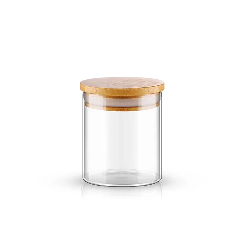 25ml Transparent Glass BottlesJars Vials Terrarium with Bamboo Lids for Art Crafts Wedding Favors 2pcs/5pcs/10pcs/12pcs/20/24pcs