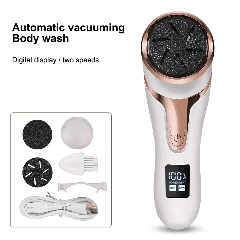 건조하고 완고한 피부 제거를 위한 업그레이드 된 전동 풋 캘러스 리무버 전문 스크러버.