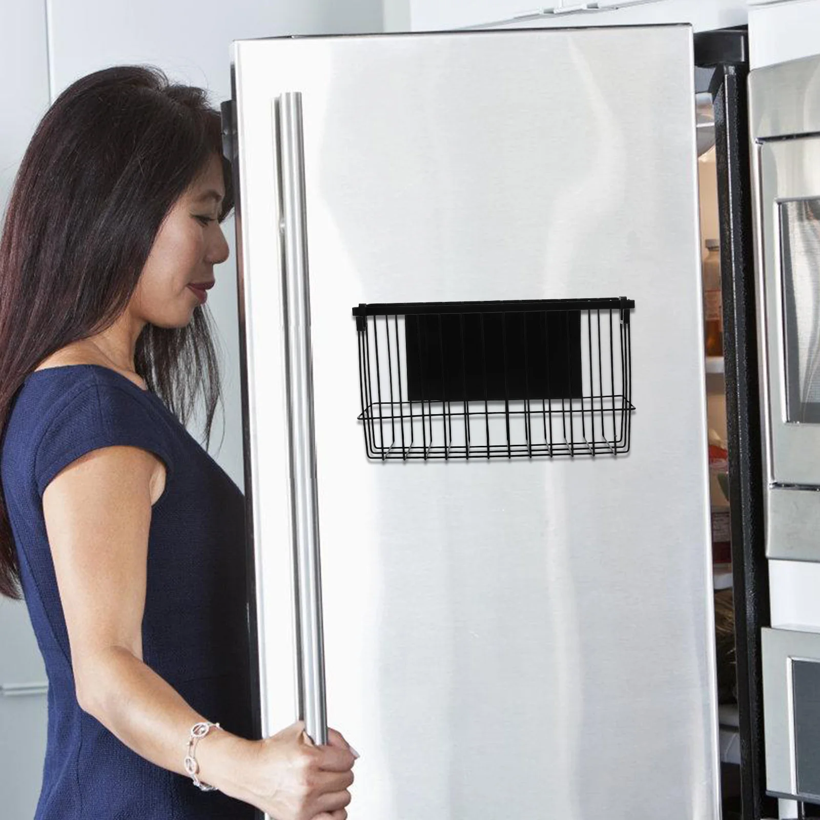 

Storage Rack For Fridge Side Heavy Duty No Drill Kitchen Organizer Magnetic Fridge Shelf Magnetic Kitchen Storage Rack