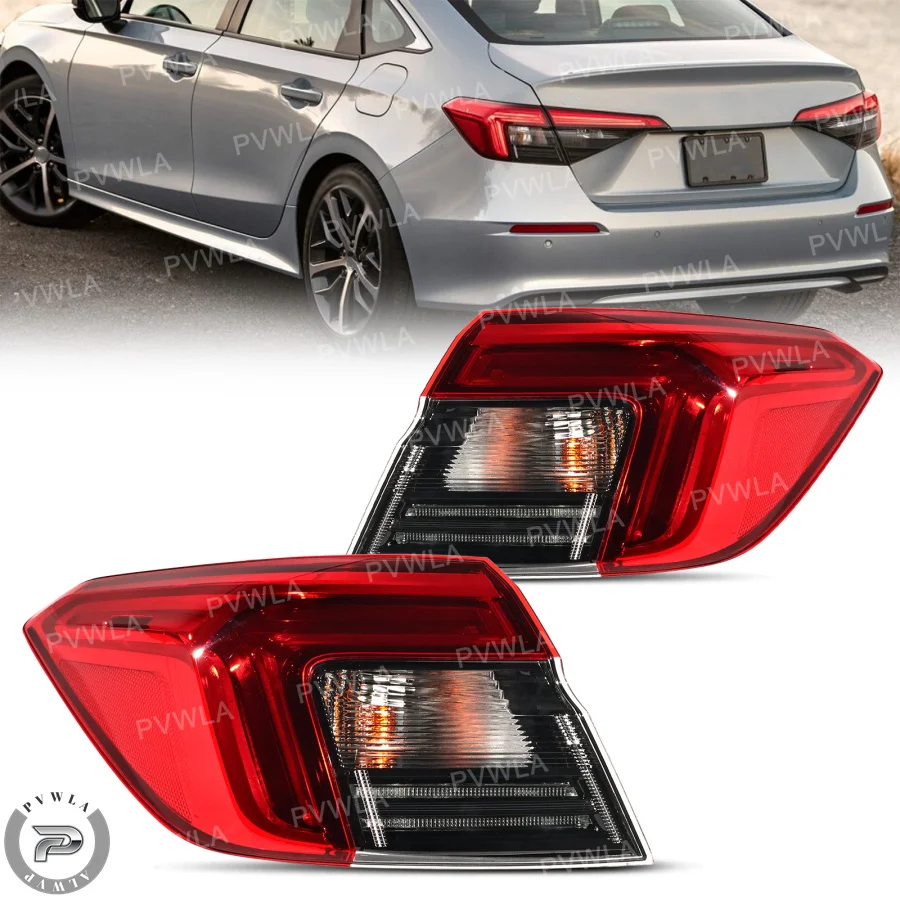 LED Tail Light For Honda Civic Sedan 2022 2023 Car Rear Fog lights Brake Stop Lamp Turn Signal 33550-T20-A01 33500-T20-A01