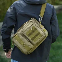 Bolsos tácticos de senderismo, bolso de hombro para acampar para hombre, senderismo, viajes, escalada, pesca, bandolera, bolso Molle de fin de semana al aire libre