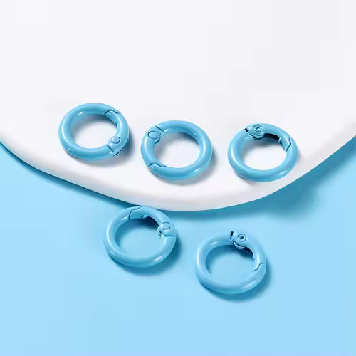 5Pcs/Lot 21 Colors Metal O Ring Spring Clasp Openable Round Carabiner Keychain Clips Hook Dog Chain DIY Jewelry Buckle Connector - Image 33