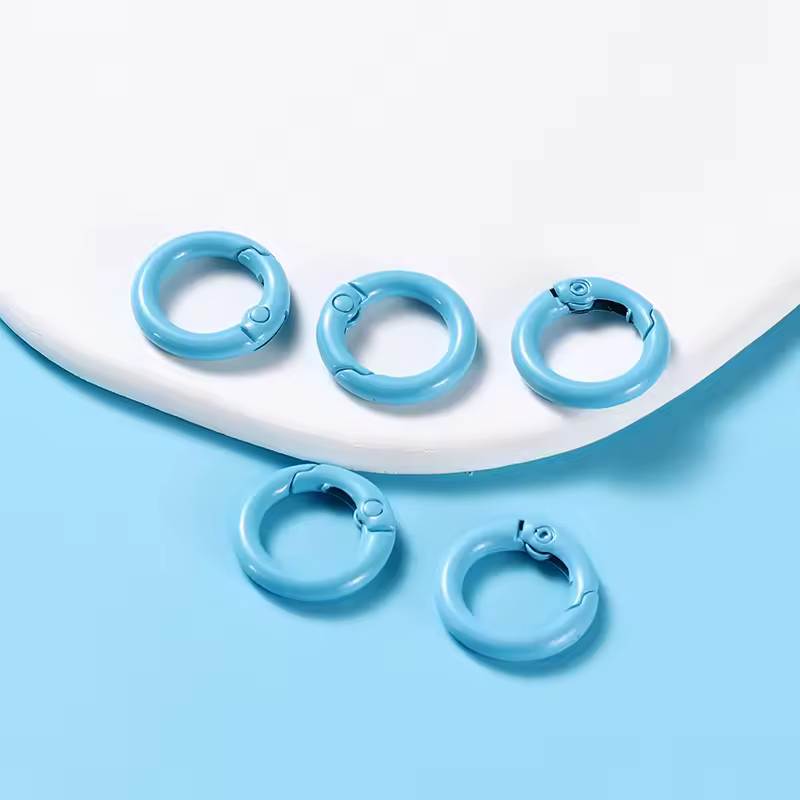 5Pcs/Lot 21 Colors Metal O Ring Spring Clasp Openable Round Carabiner Keychain Clips Hook Dog Chain DIY Jewelry Buckle Connector - Image 33