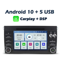 Carplay DSP Car DVD Player IPS PX6 Android 10 4GB +64GB Wifi GPS Map RDS Radio Bluetooth For Porsche Cayenne 2003-2008 2009 2010