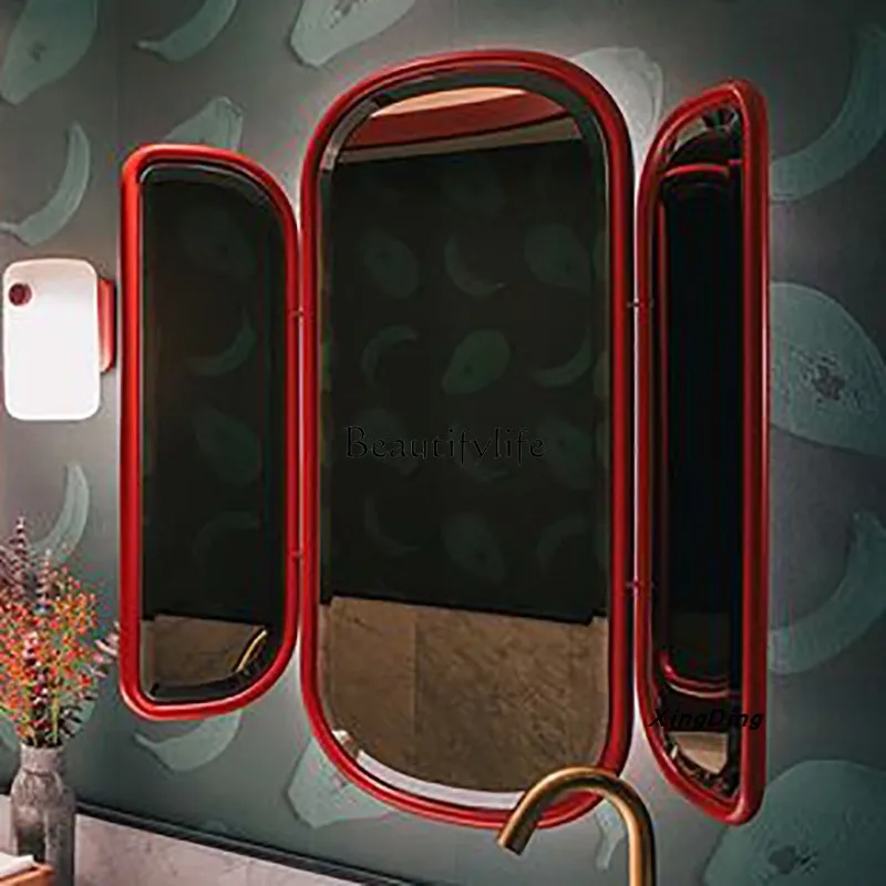 

French-style High-end Bathroom Mirror Wall-mounted Home Bathroom 70% off Makeup Wall-mounted Decorative Mirror