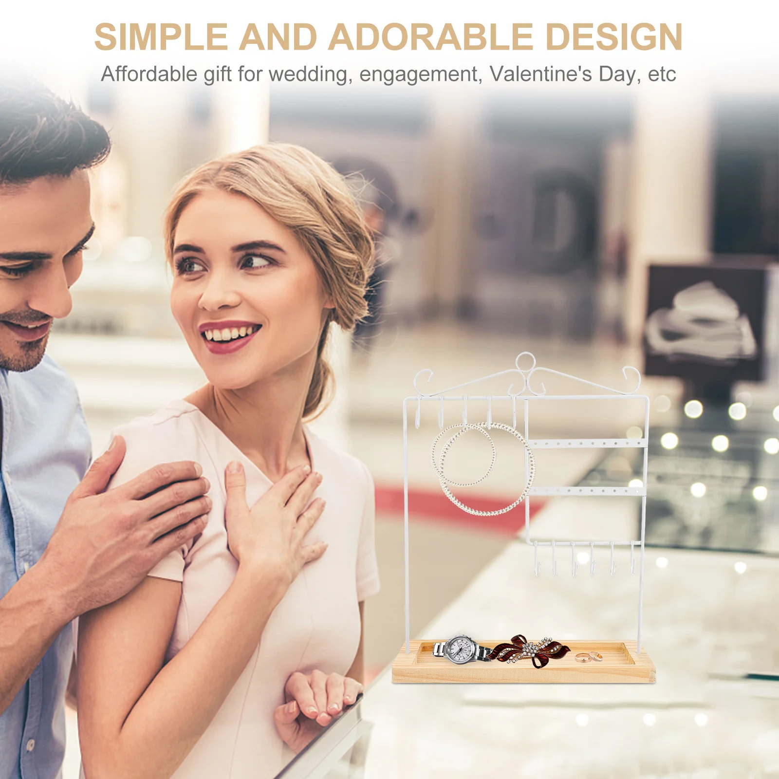 

1pc Jewelry For Ring Necklace Bracelet Earring Storage Organizer Holder Watch Necklace Display Bracket Rack Display Bracket