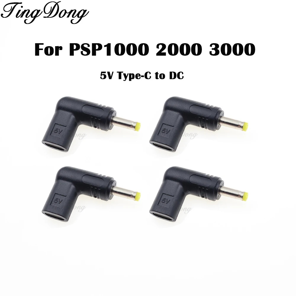 1PC DC IN 5V Typ-C zu DC Stromladekonverter-Adapter für PSP1000/2000/3000 USB-C-Ladeadapter
