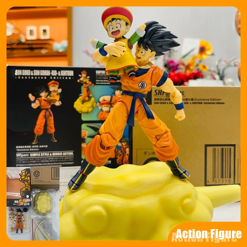 

In Stock Original Demoniacal Fit Action Figures Dragon Ball Shf Father And Son Unbreakable Bond Son Goku&Gohan Figurine Gift Toy