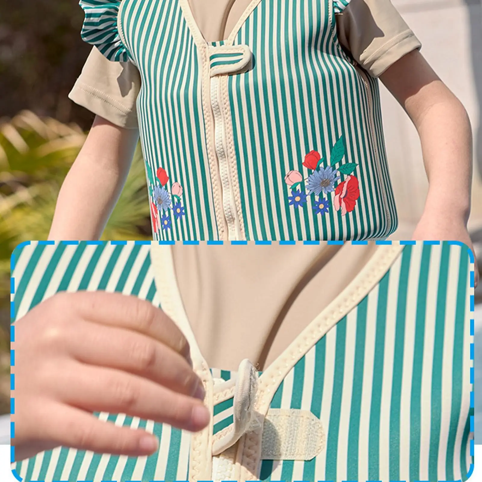 Gilet de bain pour tout-petits, facile à marche/arrêt, fermeture éclair, pour enfants de 2 à 7 ans, maillots de bain à flottabilité, aide à l'entraînement pour garçons et filles, école, plage