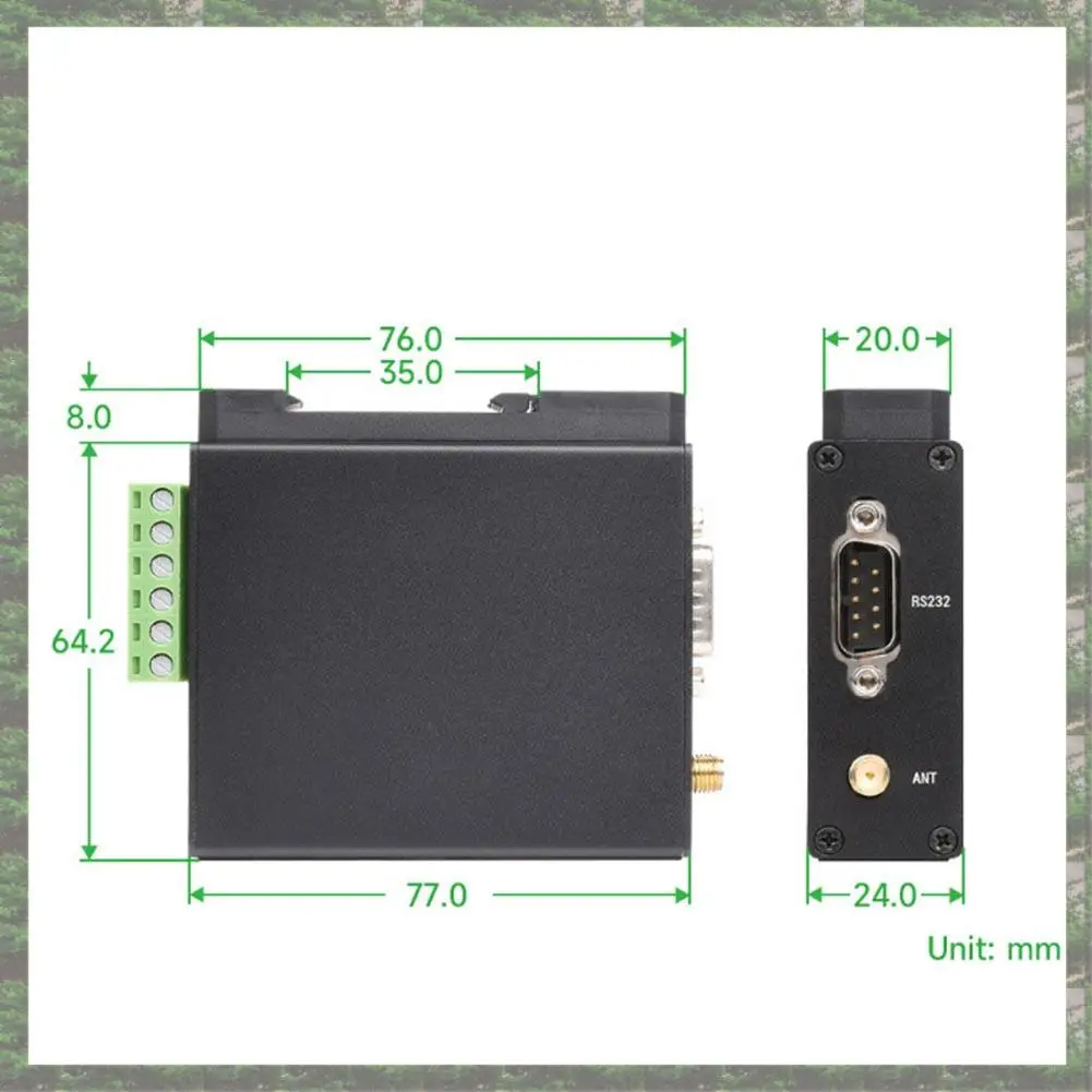 Waveshare SX1262-Lora-DTU- 850-930Mhz Guide Rail Lora Data Transmission Terminal DTU RS232/RS485/RS422 To Lora For Sub Ghz