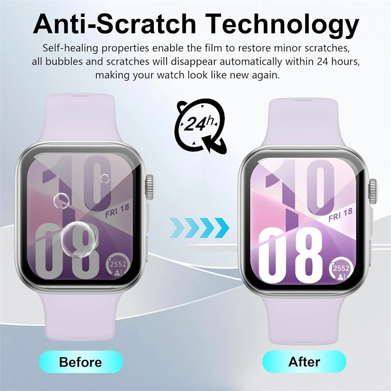 3-5Pcs 9D Curved Film For Huawei Watch fit3 fit4 SmartWatch Screen Protector Not Glass Full Cover for Huawei Watch Fit 3 4Pro image 6