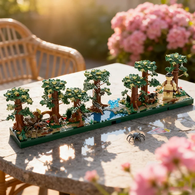 2074 pçs moc floresta proibida cenário harry pottered modelo blocos de construção arquitetura presentes natal diy brinquedo idéia tijolo crianças