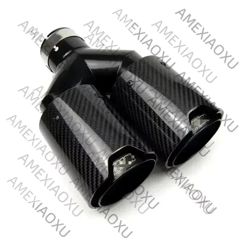 A Pair Dual Carbon Fiber Universal M Performance Exhaust Pipe End Muffler Tips for BMW 5 Series F10 X3F25 X4 F26 X5 F15 X6 F16