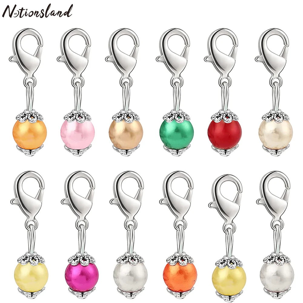 

12Pcs Stitch Marker Charms for Knitting Crochet Locking Stitch Mark Clip for Crocheting Weaving Sewing Jewelry Making DIY Crafts