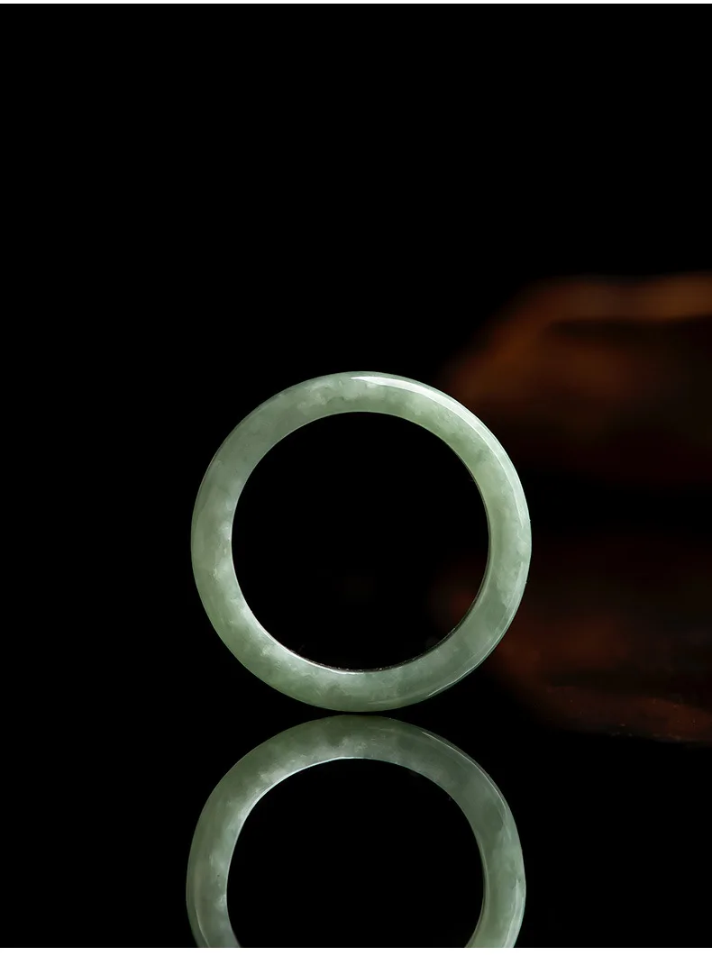 Inner Diameter 14mm-22mm Natural Emerald A-goods Ring For Men Women Couple Pair Circle Jade Hand Jewelry Wholesale Drop Shipping