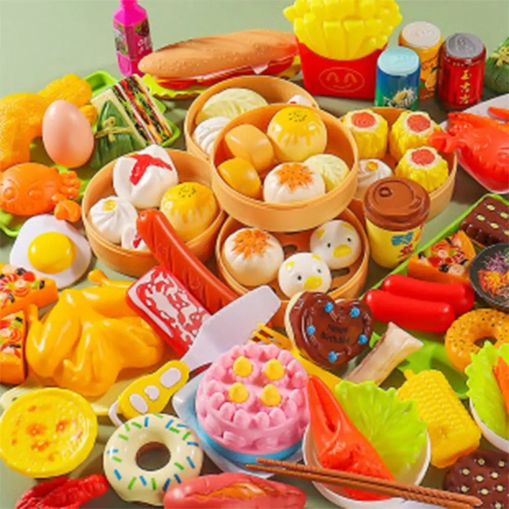 Multi-set Mini Kitchen Pretend Play Toys Multicolor Cosplay Cooking Toy Parents-Child Interactive Educational