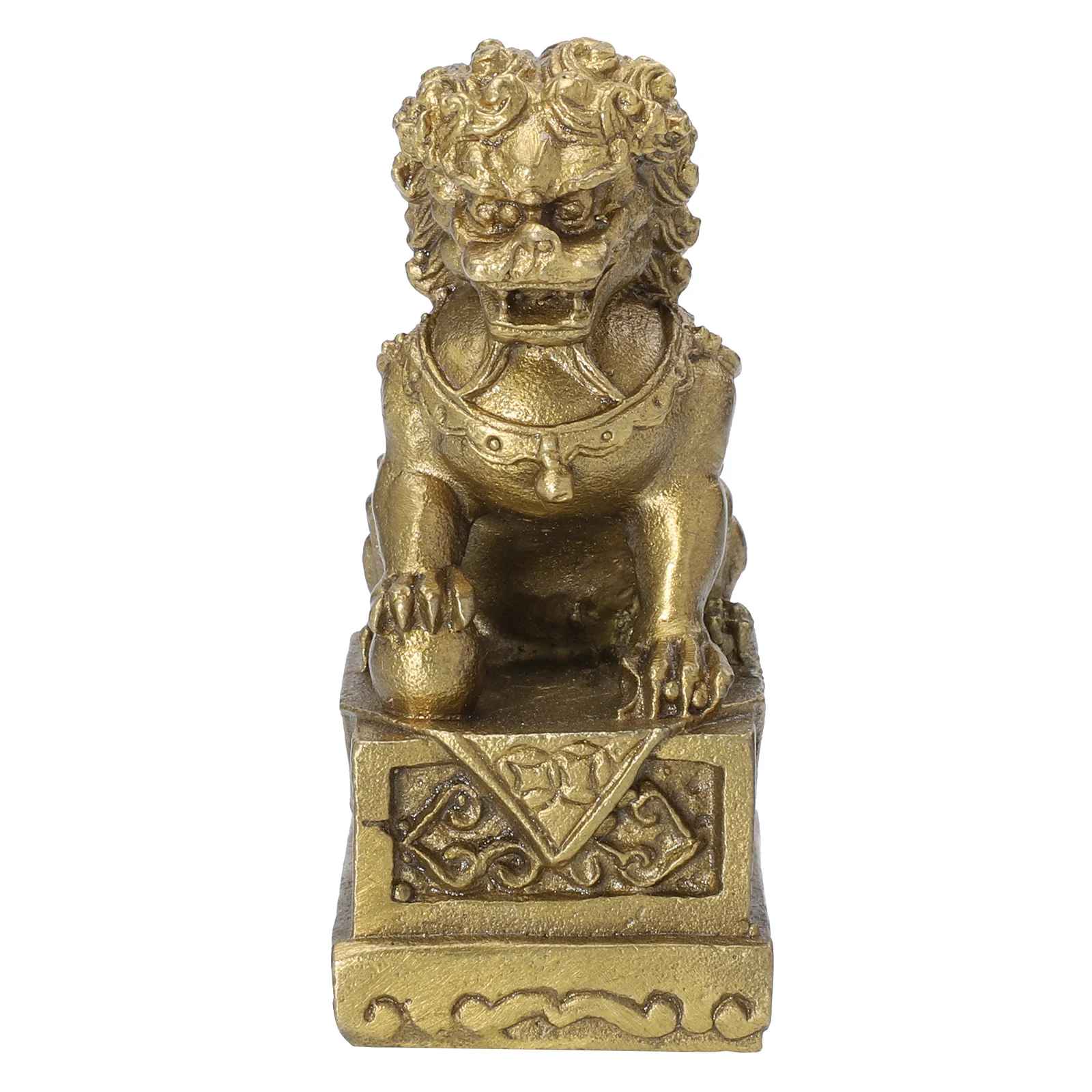 

Creative Brass Statue Decor Mini Home Adornment Copper Desktop Ornament Lion Shape Tabletop Decoration Small Lion Statue