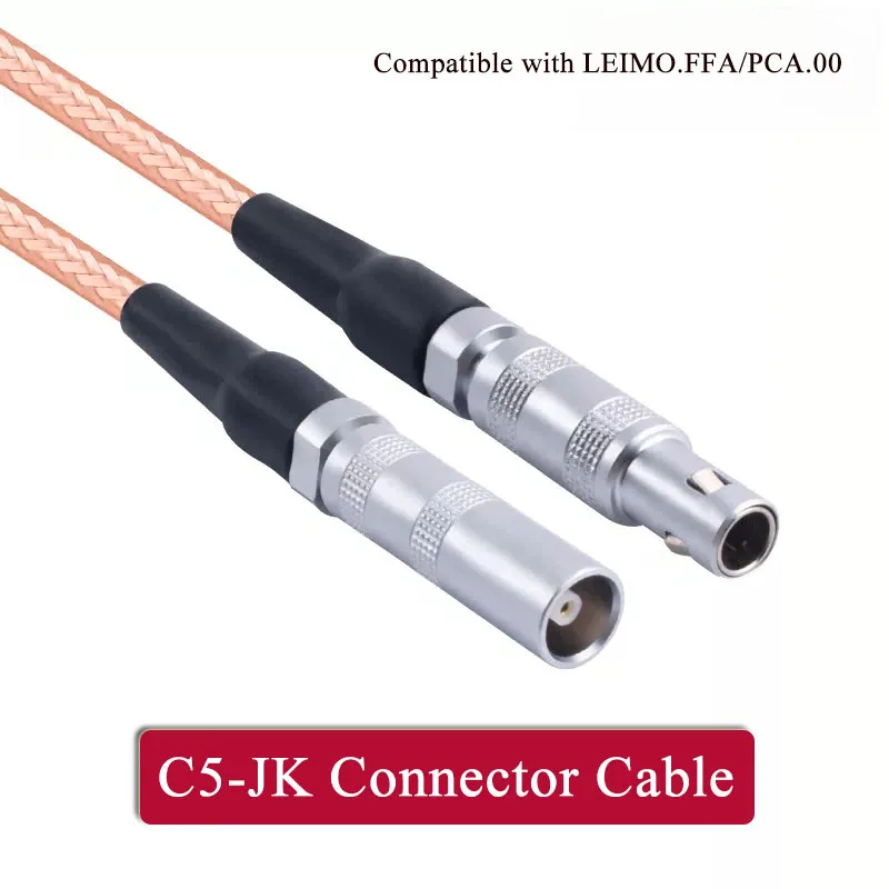 C5-JK Connector Connection Cable Compatible with LEIMO.FFA/PCA.00 C5 Male to Female Extension Line RG316 Coaxial NIM Signal Wire