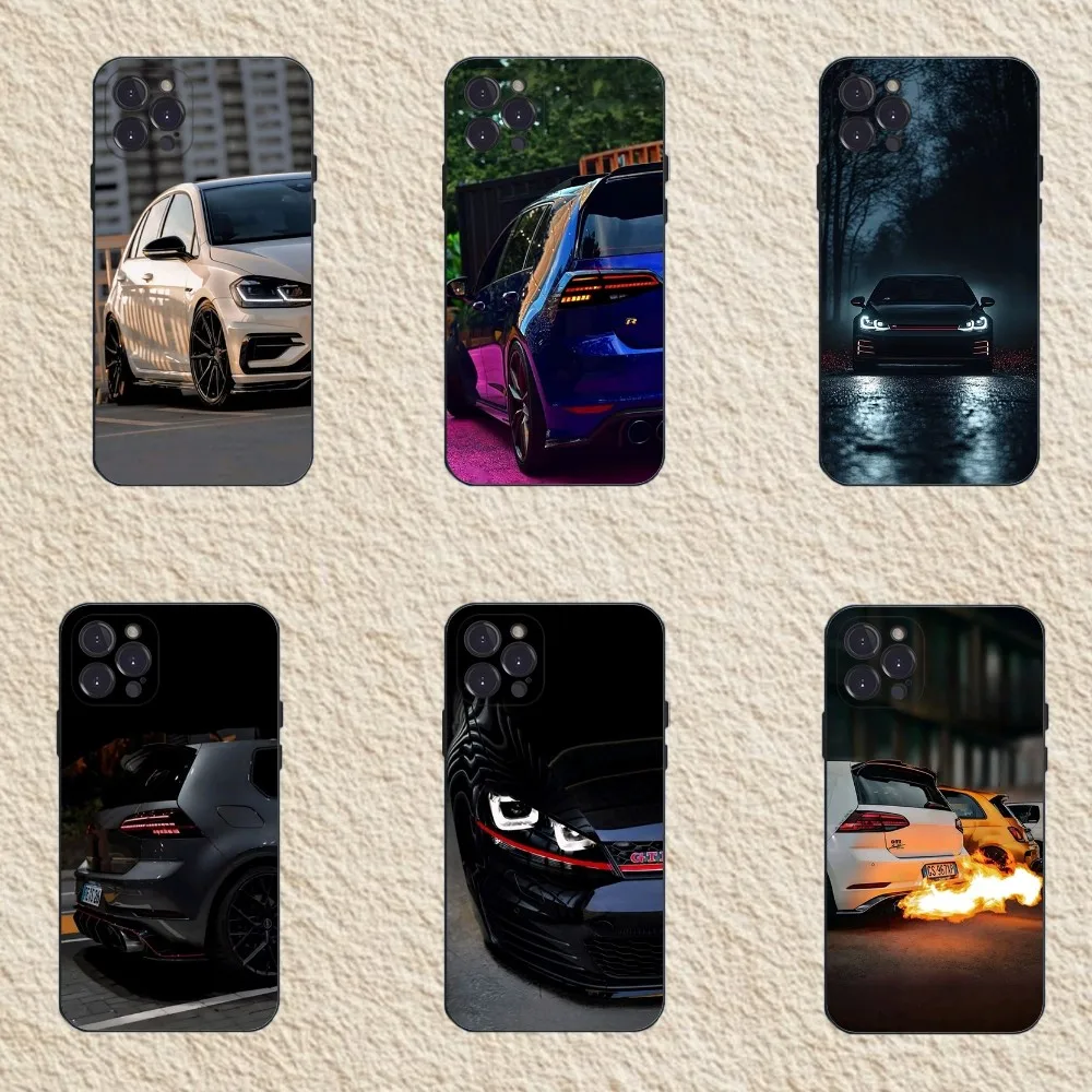 

Car Sport G-Golf G-GTI Phone Case For iPhone 16,15,14,13,12,11,Pro,X,XS,Max,XR,Plus,Mini Soft Black Cover