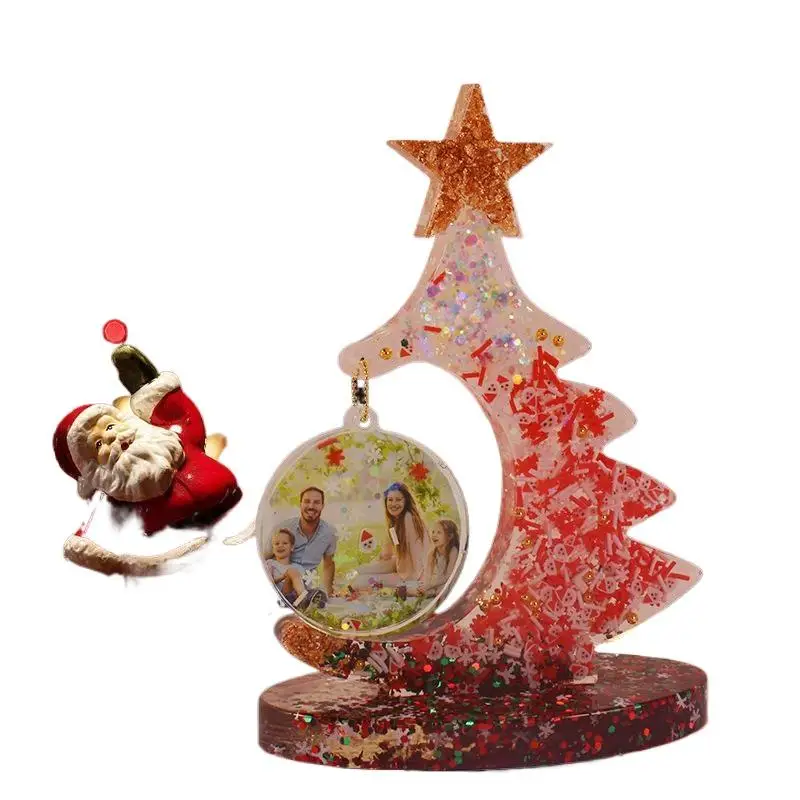 DIY شجرة عيد الميلاد إطار صور صنع أدوات الكريستال الراتنج الايبوكسي الحرفية قالب سيليكون اليدوية ديكور المنزل