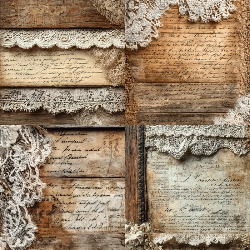 24 Sheets 6"X6" Paper Pad Vintage Lace Letter Paper Patterned Papers Design Paper for Decorative Craft Scrapbooking Album DIY view 5
