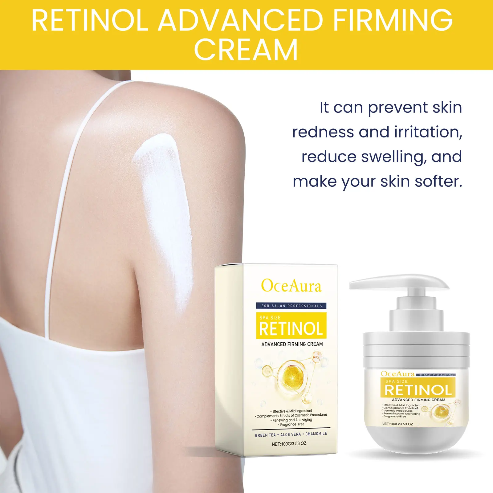 Retinol Body Firming Cream Improve Tighten Reduce Sagging Deeply Moisturize Fade Fine Lines Keep Lifting Body Brightening Lotion