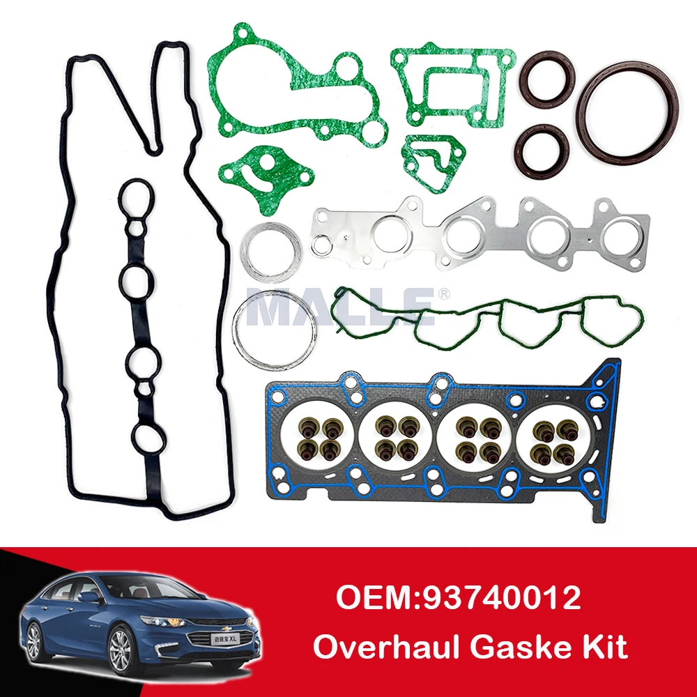 

93740012 Engine Overhaul Rebuilding Gasket Kit For GM Chevrolet New Sail 1.4 L95 AVEO Cylinder Head Gasket Set Auto Accessories