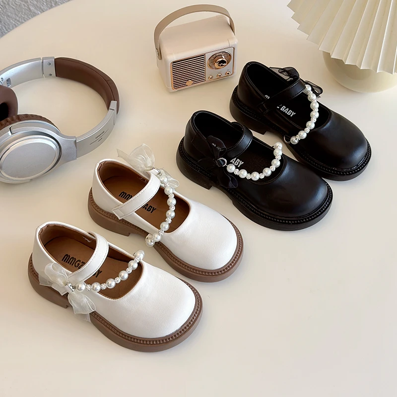 

Round Toe Platform Children Mary Jane Shoes With Korean Version of Fashion Shoes Spring Casual Bow Children's Shoes 26-35