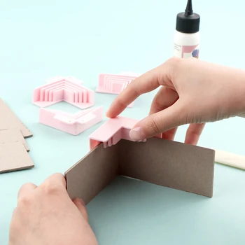 4 יחידות / מערכת קלמפים יצירתית לפינות / מחיצות ליצירת קופסאות בקלות, מדריכי פינות בצורת T עבור לוחות שבבים רחבים בקוטר 1/1.5/2/3 מילימטר