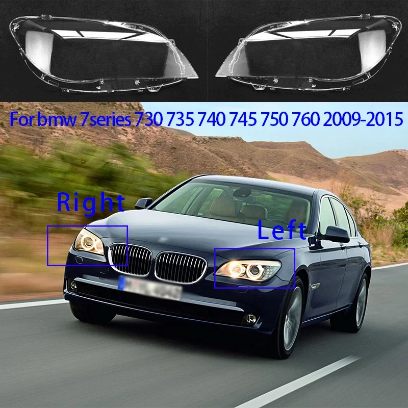 

For BMW 7 730 735 740 745 750 760 2009-2015 Headlight Lens Cover Lampshade Transparent Front Headlamp Shell Car Accessories