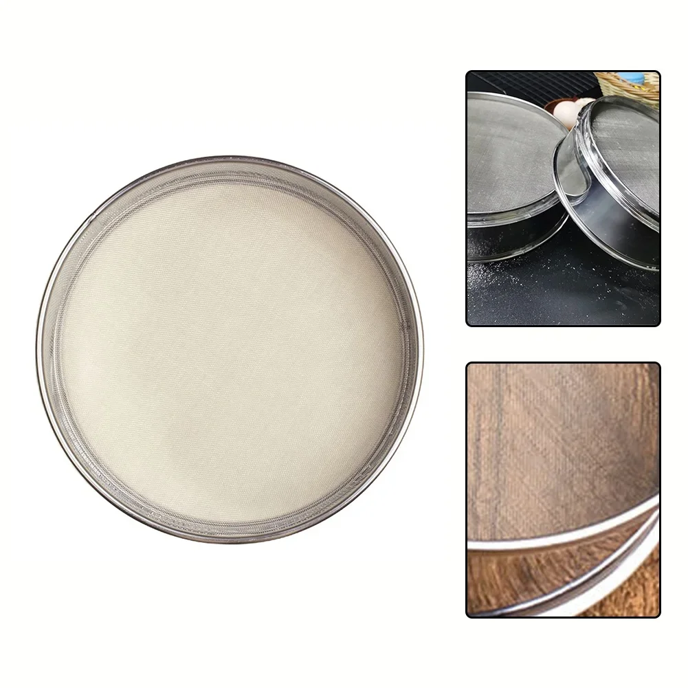 40cm 4 Mesh Stainless Steel Flour Sieve Kitchen Fine Mesh Filter Sieve Filter Household Power Manual Tool Accessories