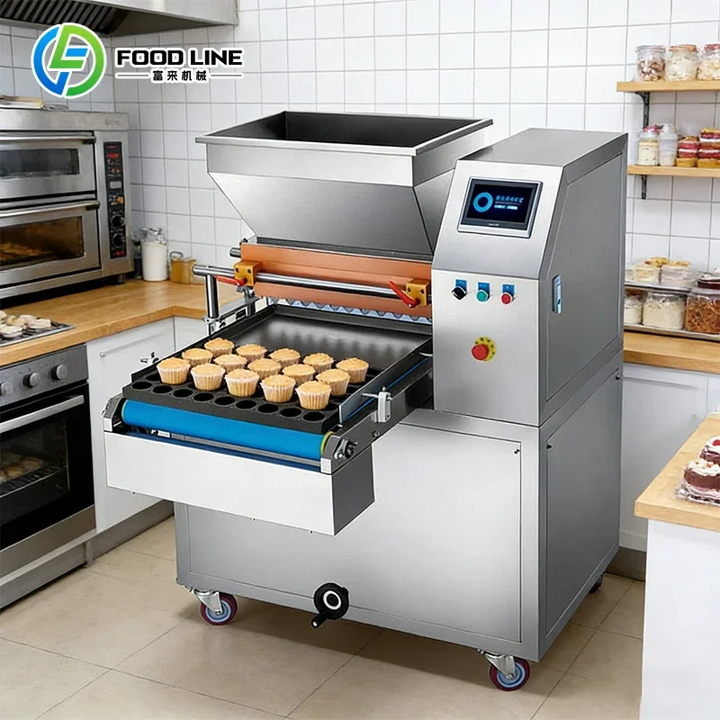 Customized High Capacity Cupcake Batter Filling Depositor Machine Multifunctional Cake Paste Injecting Forming Equipment