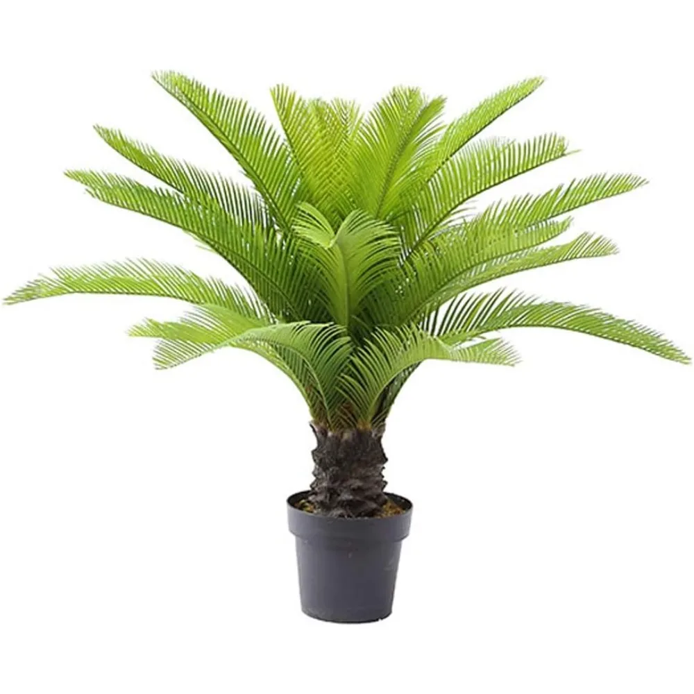 

Gorgeous 3 Feet Cycas Revoluta Sago Palm Tree Artificial Plant with Nursery Pot,28 Long & Giant Leaves, Green